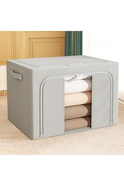 U-HOOME Clothes Storage Bag Organizer,U HOOME 2 Pack Foldable Metal Frame Sto...