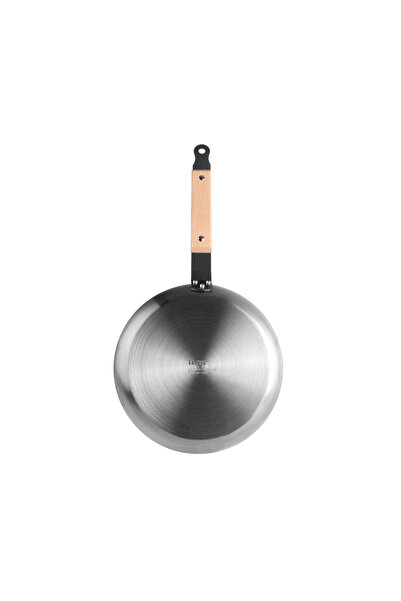 iBiLi Tigaie din oțel carbon, 24 cm, argintiu/maro