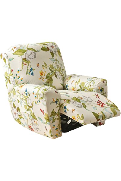 Generic Recliner Slipcover 4 Pieces Stretch Printed Lazy Boy Chair Covers wit...