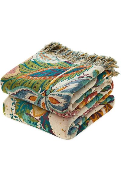 Generic Boho Throw Blanket for Bed - 100% Cotton Ultra Soft Rustic Quilt - Su...