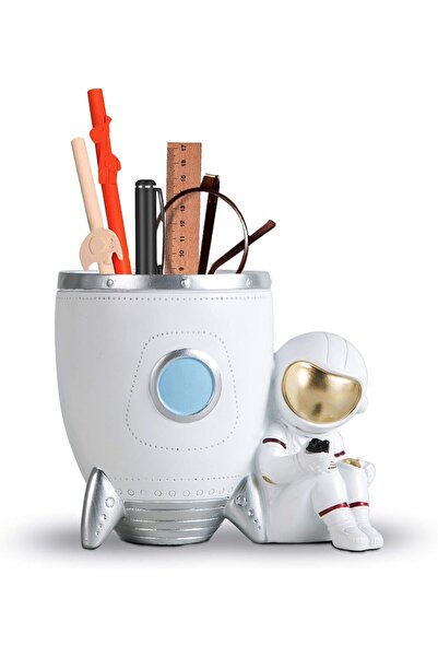 Generic Pen Holder, Astronaut Stand for Desk Pencil Holder, Resin Desk Organi...