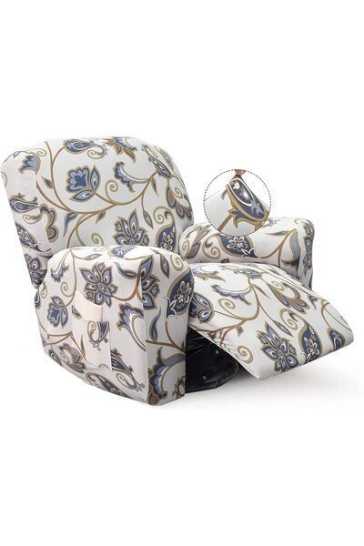 Generic Recliner Slipcover-Stretch Soft Slip Reclining Chair Slipcovers 4 -Pi...