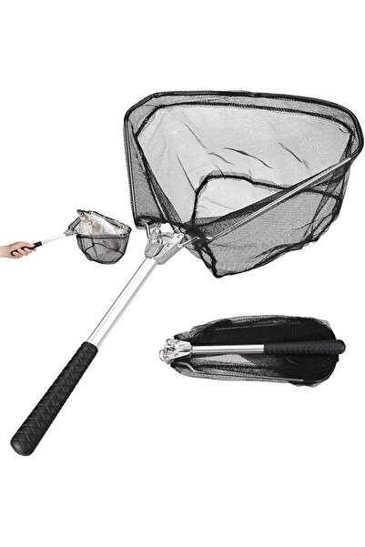 JOYZZZ Foldable Fishing Net, Portable Fishing Net with Aluminum Handle, Small...