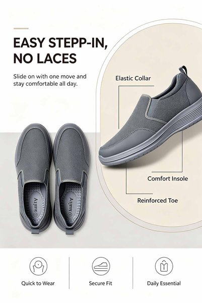 Amity Footwear KSA أحذية لوفر شبكية طبية الطراز مع نعل خارجي مطاطي مضاد للانزلاق