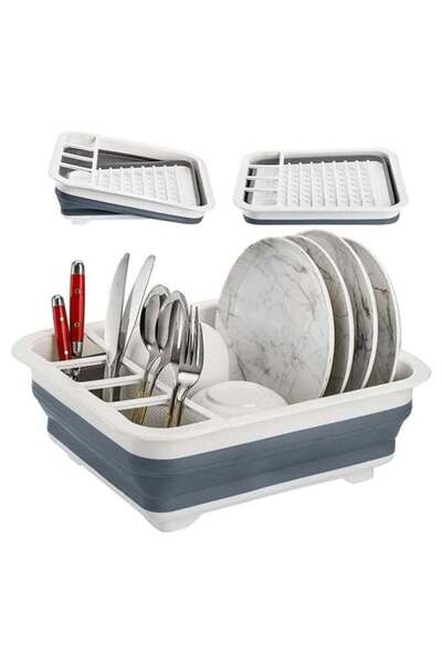 Generic Collapsible Dish Drainer Rack Foldable Kitchen Drying Rack Space Savi...