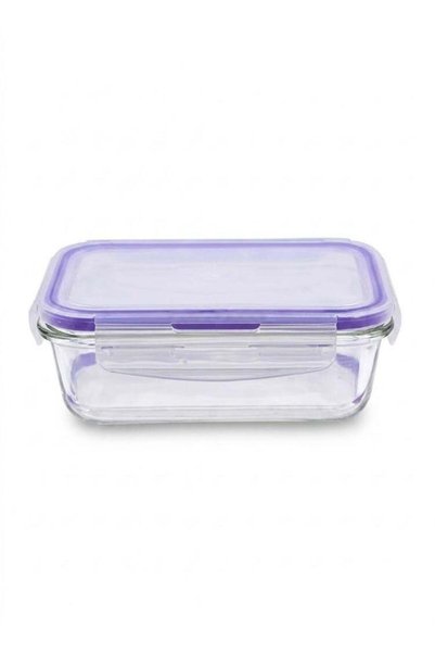 Generic 400ML Blue Glass Food Storage Container with Lid – Microwave-Safe Mea...