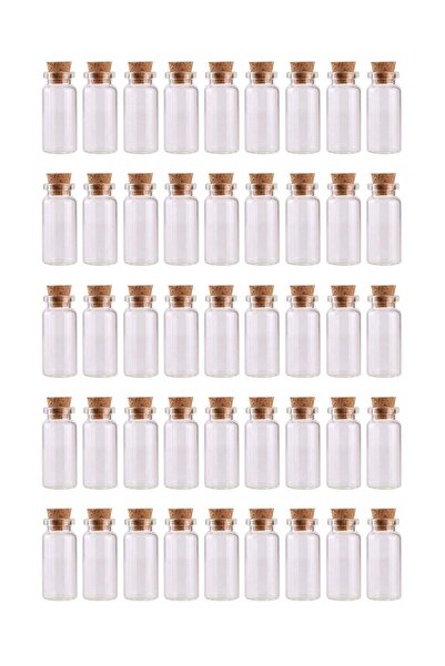 Generic 45pcs 10ml Mini Glass Bottles with Cork Stoppers, Jute Twine & Kraft ...