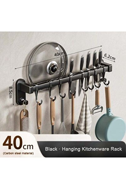 Generic Hanging Kitchenware Rack Wall Mount,Punch-free Kitchen Flatware Utens...