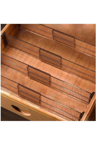 Generic Adjustable Drawer Dividers, 4-Piece Expandable Organizer Separators f...