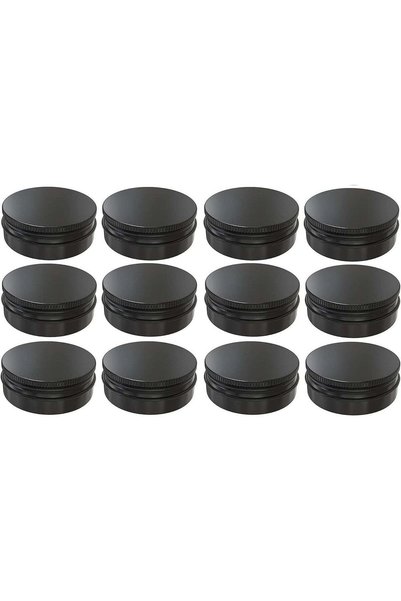 Generic 12 Pcs Mini Storage Metal Can, Aluminum Cosmetic Sample Container wit...