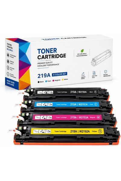 Generic 219A (Black Cyan Yellow Magenta) Full Color Set W2190A, W2191A, W2192...