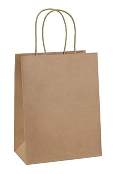 Generic ecoway Kraft Paper Bags - Pack Of 50 Craft Small Paper Grocery Bags W...