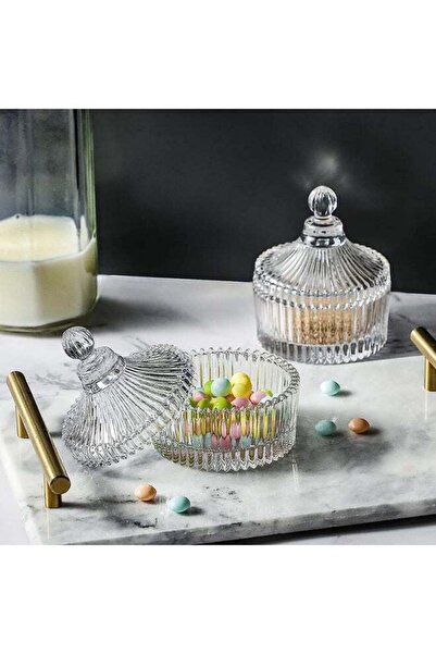 Generic Everest Global Clear Glass Storage Jar With Lid Candy Cookie Jar Jewe...