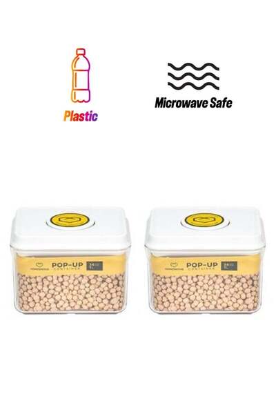Generic Pop-Up 1 Liter Rectangle Food Container Set Of 2