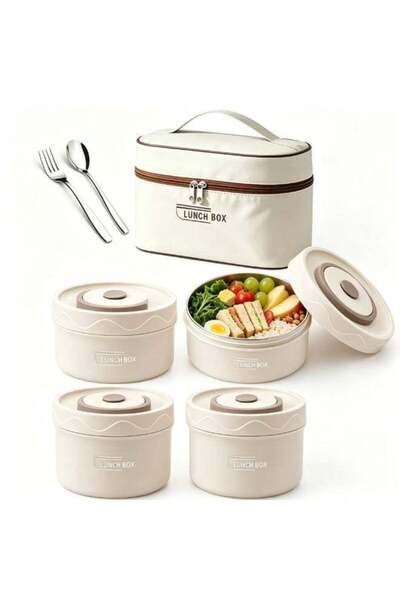 Generic 4PCS Insulated Lunch Box, Leakproof Thermal Bento Box with Insulated ...