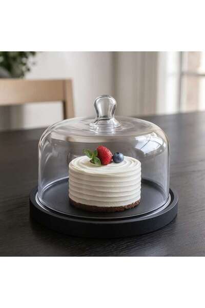 Generic Earthy House Acacia Cake Dome D30x18cm -Black - 172SLS9900029
