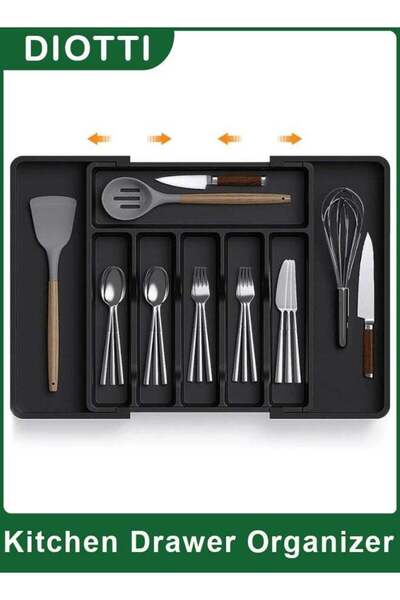 Generic Expandable Kitchen Drawer Organizer, Collapsible Plastic Cutlery Orga...