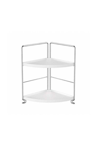 Generic 2 Tier Corner Countertop Storage Bathroom Shelf Organizer with Metal ...