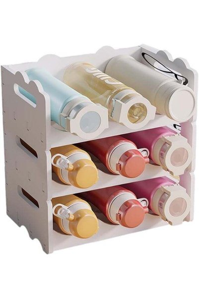 Generic Stackable Water Bottle Organiser For Cabinet