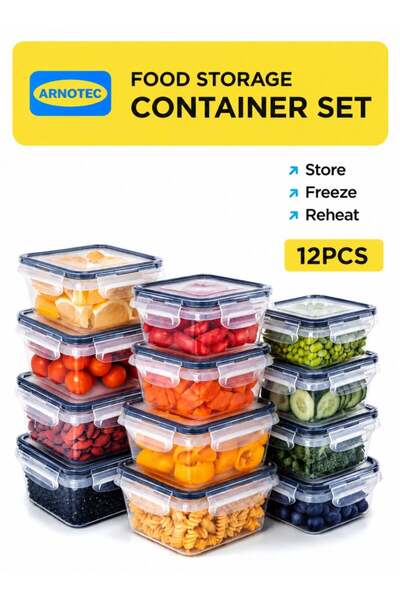 Generic 12-Piece Airtight Food Storage Containers Set with Locking Lids – BPA...