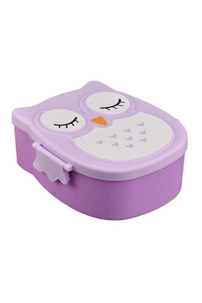 Generic Owl Designed Food Container Lunch Box Purple