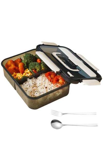 Generic Lullaxx Lunch Box Bento Lunch Boxes Spoon And Fork For Kids And Adult...