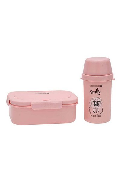 Generic Royalford Plastic Lunch Box and Water Bottle Set | With Cutlery, Incl...