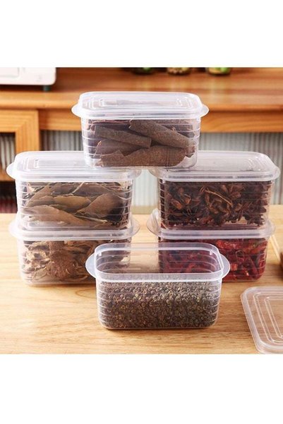 Generic 6 Pcs Plastic Meal Prep Container with Lid Clear Lunch Containers ，St...