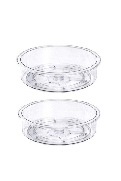 Generic Lazy Susan Cabinet Organizer, Clear Turntable Food Pantry Storage Con...