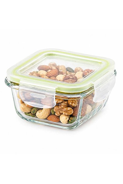 Generic LocknLock Fresh Oven-Safe Glass Square Food Container 160ml Airtight ...