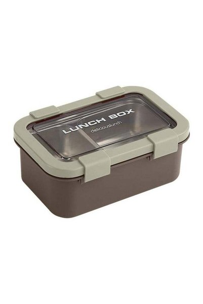 Generic AKDC Two Compartment Lunch Box with Cutlery 850ml, SUS304 Stainless S...