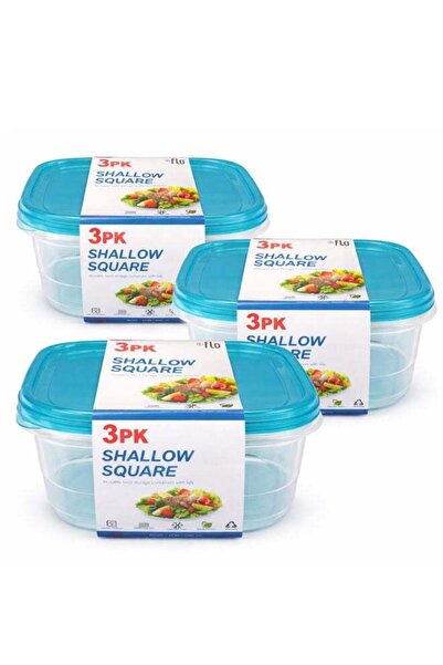 Generic 3 Medium Square Container 18x17x5cm 710ml