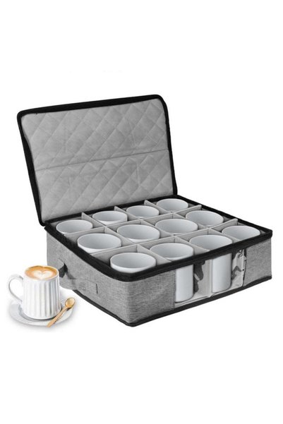 Generic 1pcs Cup Storage Box 12Cells Organizer Coffee Mug Storage Box Moving ...