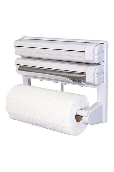 Generic Kitchen Paper Foil And Cling Wrap Dispenser White
