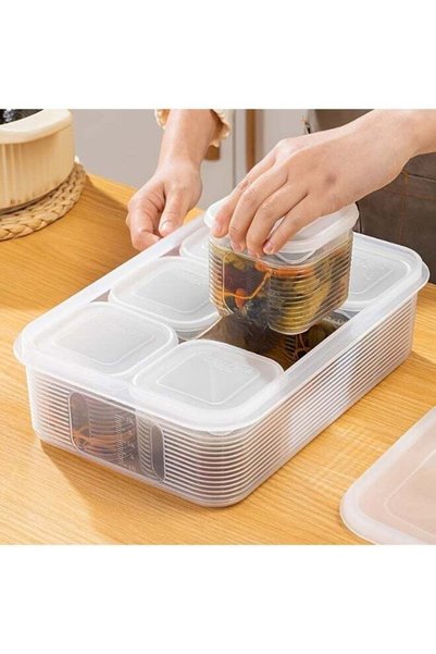 Generic Food Storage Containers with Lids Airtight 6PCS Removable Individual ...