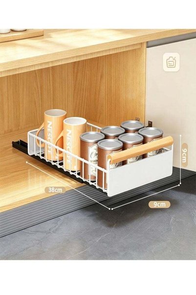 Generic Pull‑Out Cabinet Organizer, Sliding Drawer Storage Basket for Kitchen...