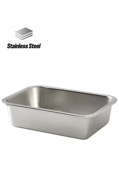 Generic Food container, rectangular/stainless steel1.0 l