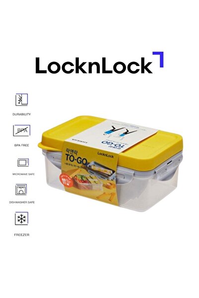 Generic LocknLock To Go 3-in-1 Lunchbox (Yellow) - BPA-Free, Airtight Contain...