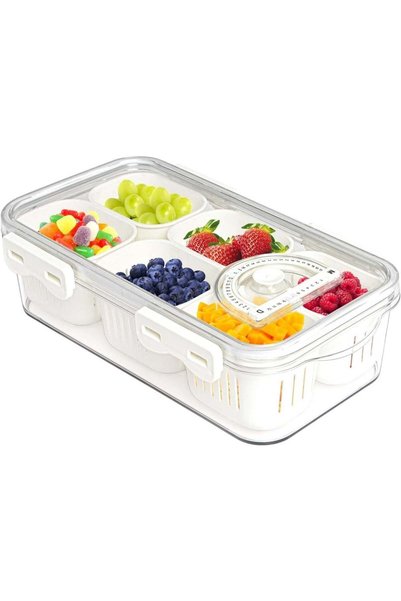 Generic Divided Snackle Box Charcuterie Container Clear Cheese Container for ...