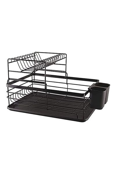 Generic 2-Tier Dish Drying Storage Rack Black 800grams