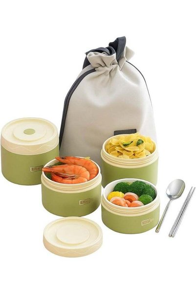Generic Insulated Food Jars – Microwave-Safe Bento Lunch Box Set with Ceramic...