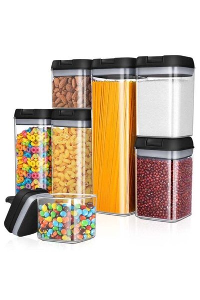 Generic 7-Piece Airtight Food Storage Containers Set, BPA-Free Plastic, Stack...