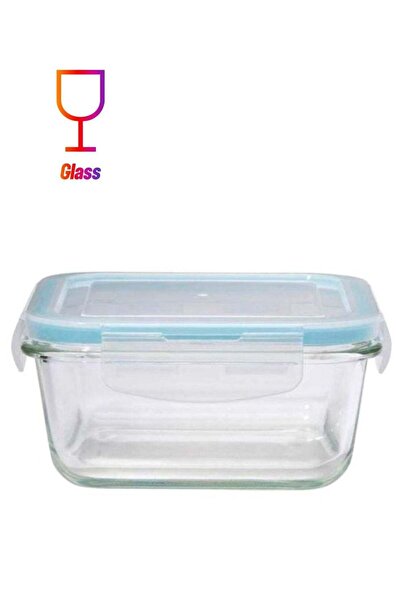 Generic Boro Pro Square Food Storage Container With Lid Blue/Clear 690ml