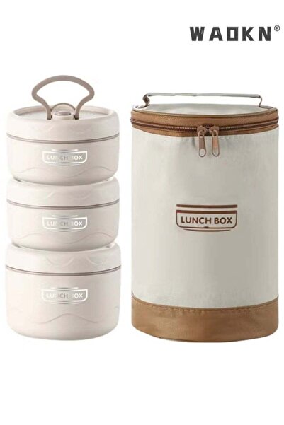 Generic 3-Tier Microwaveable Thermal Insulated Lunch Box Set, 1440ML 304 Stai...