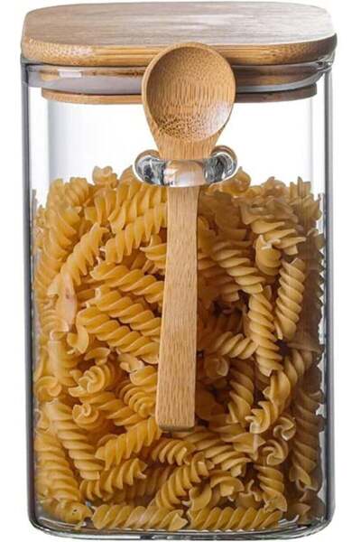 Generic Blackstone Glass Airtight Pantry Jar For Pasta Coffee Sugar Rice With...