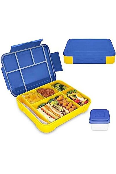 Generic Lunch Box 1330 ml, Bento Box Leak-Proof Airtight Lunch Box with 5 Com...