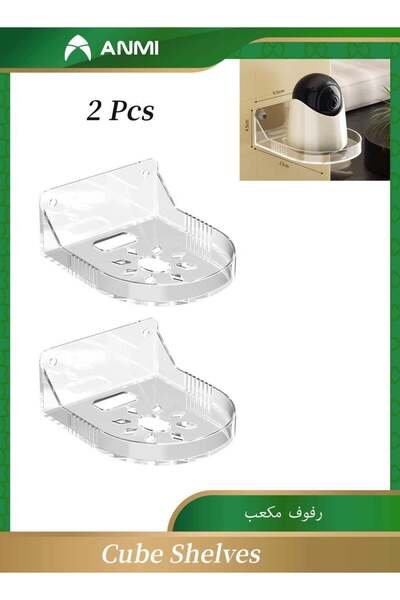 Generic 2 Pcs Acrylic Wall Mount Shelf - Clear Floating Bracket for Cameras, ...
