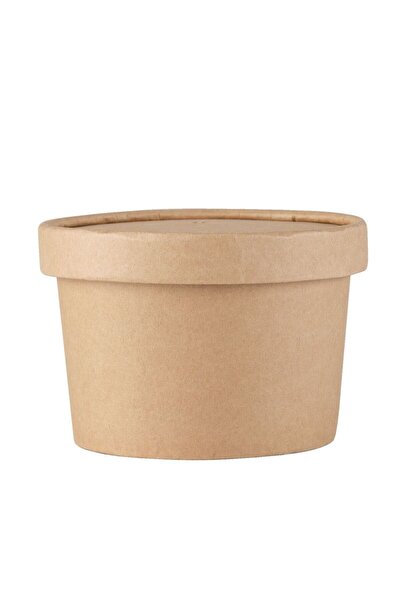 Generic Brown Kraft Paper PE Coated Water & Oil Resistant Salad Bowl with Lid...