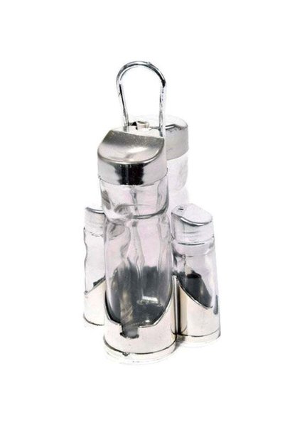 Generic 4-Piece Spice Rack Set Silver/Clear