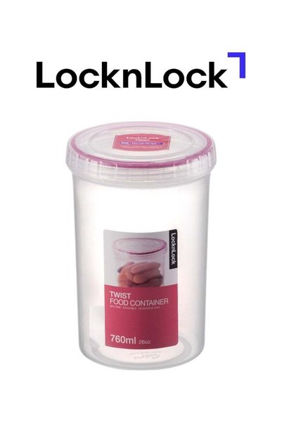 Generic LocknLock Twist Round Food Container 760ml BPA-Free Airtight Leakproo...